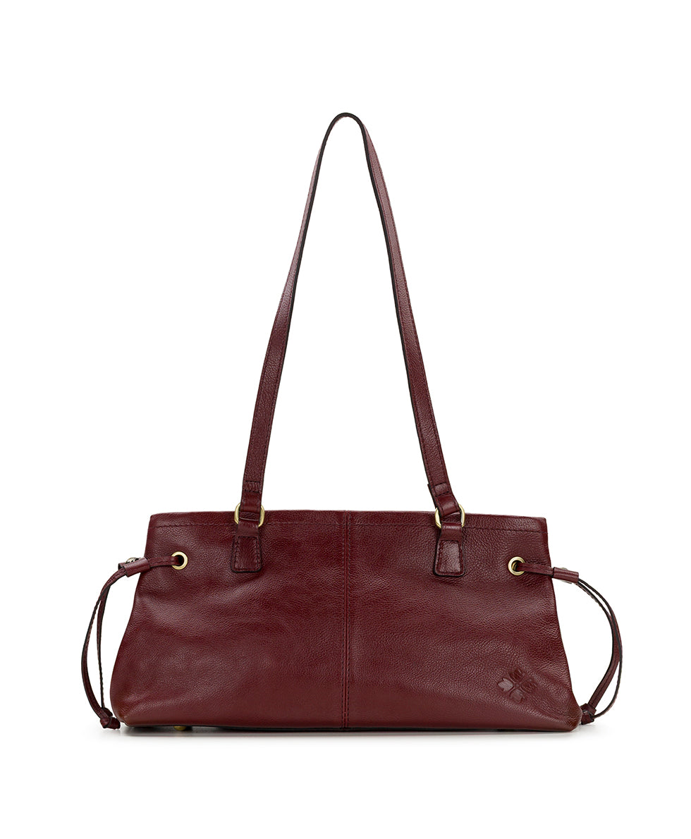 Female - Linnea Shoulder Bag | Rugged Natural Grain | Oxblood - oxblood - by Patricia Nash - View 1 of 4