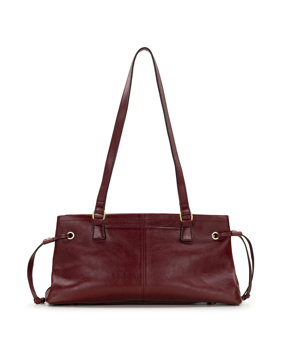 Female - Linnea Shoulder Bag | Rugged Natural Grain | Oxblood - oxblood - by Patricia Nash - View 2 of 4