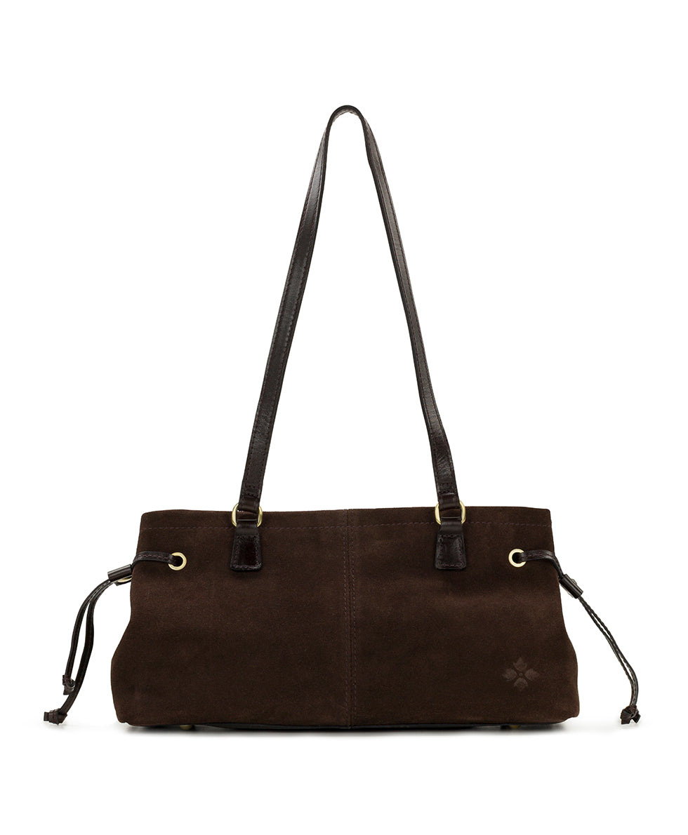 Female - Linnea Shoulder Bag | Suede Leather | Chocolate - chocolate - by Patricia Nash - View 1 of 4