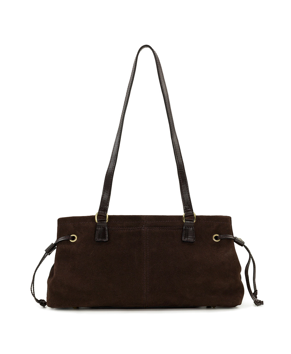 Female - Linnea Shoulder Bag | Suede Leather | Chocolate - chocolate - by Patricia Nash - View 2 of 4