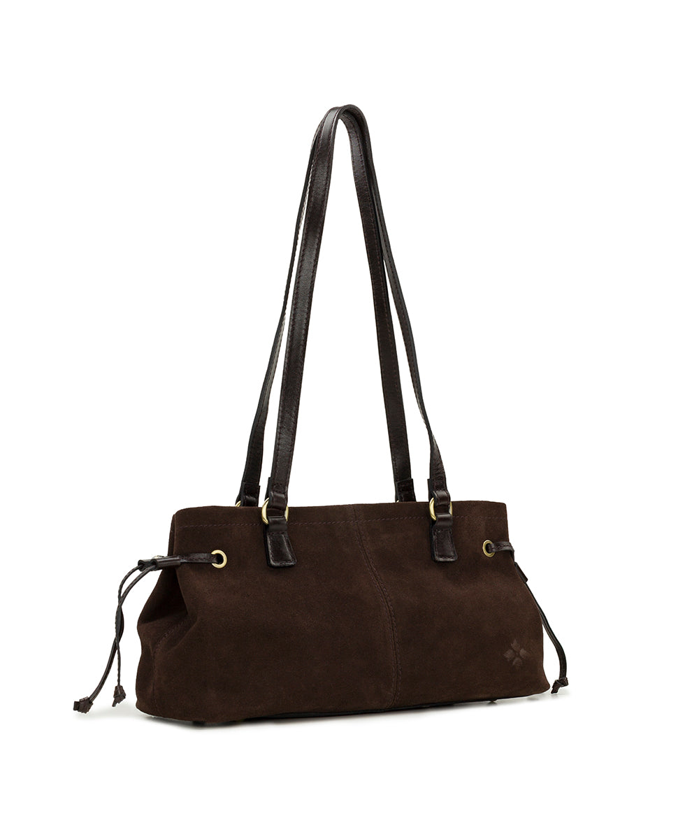 Female - Linnea Shoulder Bag | Suede Leather | Chocolate - chocolate - by Patricia Nash - View 3 of 4