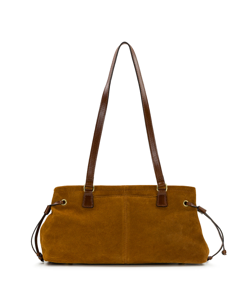 Female - Linnea Shoulder Bag | Suede Leather | Cognac - cognac - by Patricia Nash - View 3 of 6