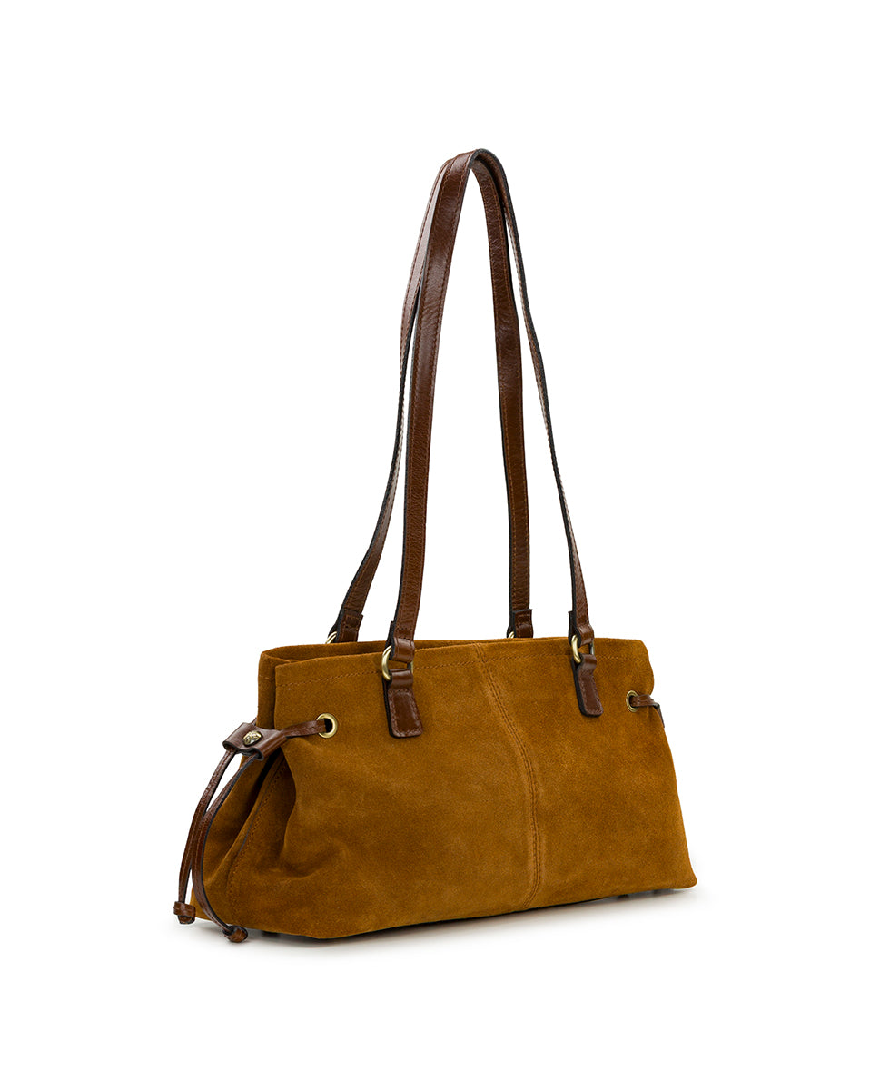 Female - Linnea Shoulder Bag | Suede Leather | Cognac - cognac - by Patricia Nash - View 4 of 6