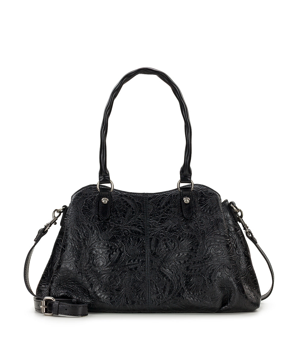 Female - Johanne Satchel | Brazilian Supple Tooled | Black - black - by Patricia Nash - View 1 of 6
