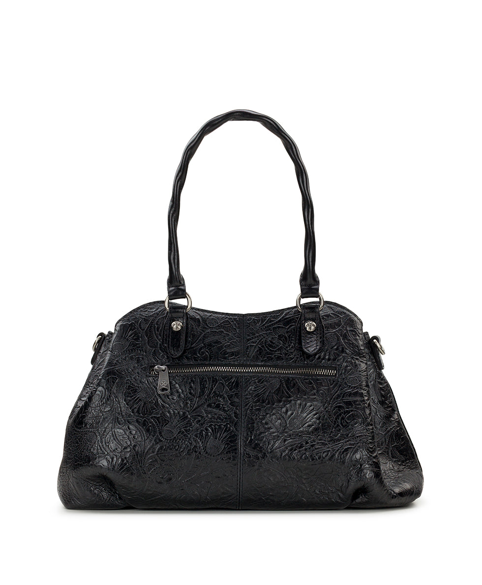 Female - Johanne Satchel | Brazilian Supple Tooled | Black - black - by Patricia Nash - View 3 of 6