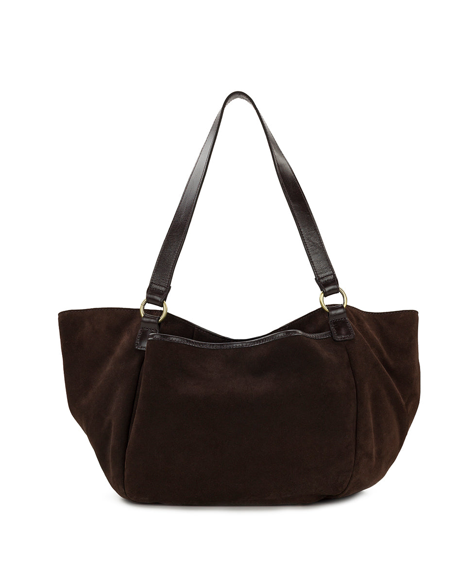 Female - Mads Drawstring | Suede Leather | Chocolate - chocolate - by Patricia Nash - View 3 of 5