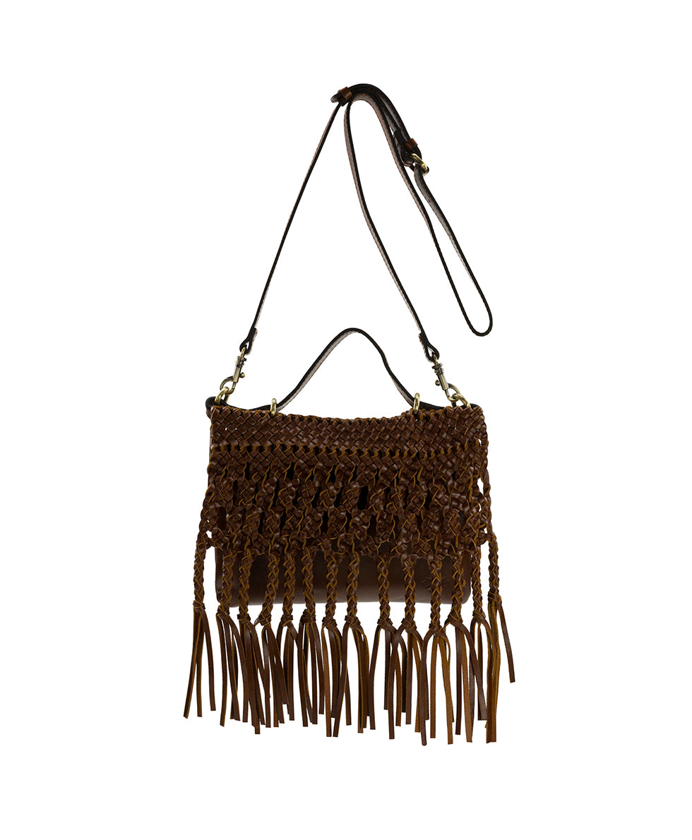 Female - Marit Braided Crossbody | Specialty Woven Leather | Cognac - cognac - by Patricia Nash - View 1 of 6
