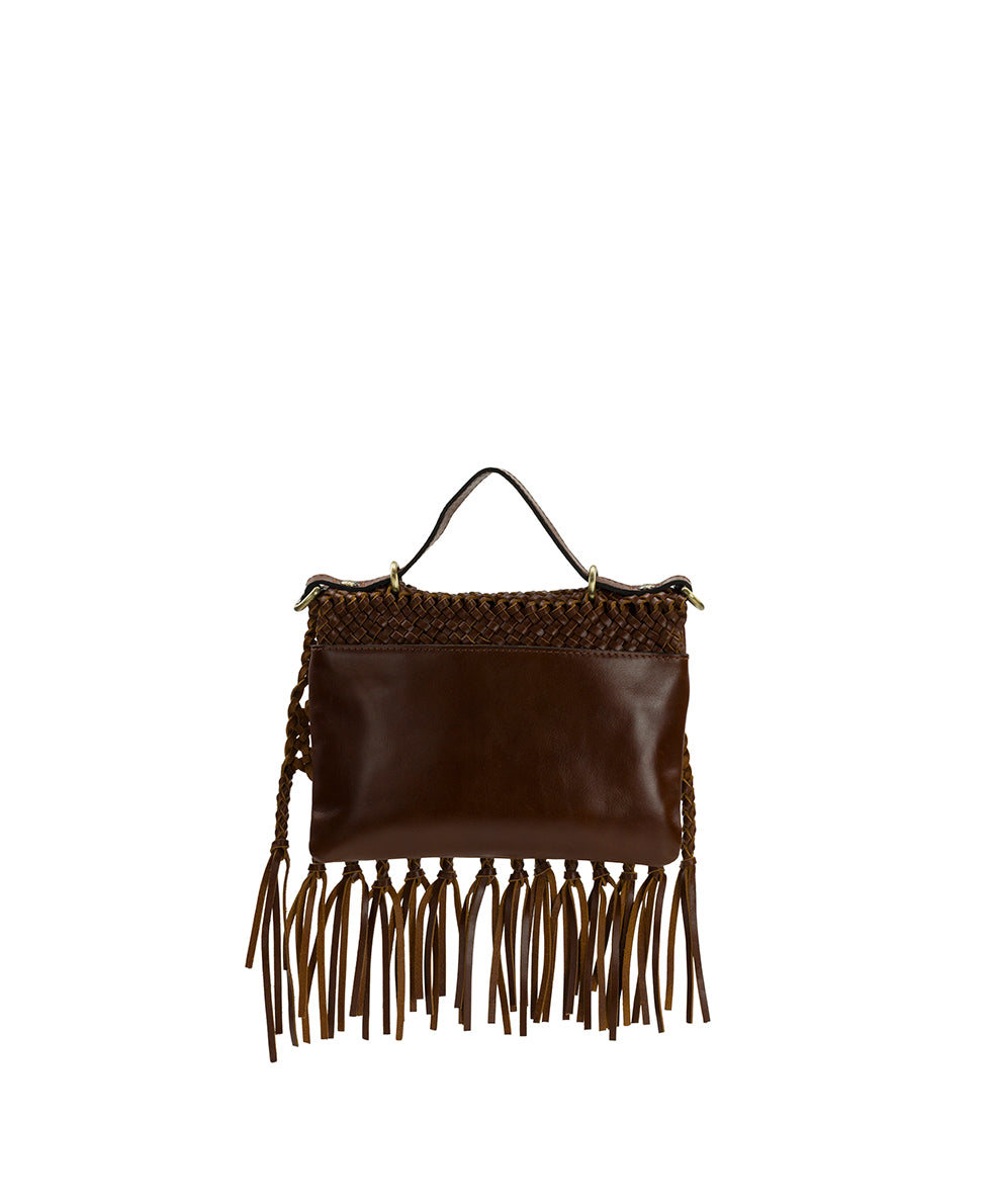 Female - Marit Braided Crossbody | Specialty Woven Leather | Cognac - cognac - by Patricia Nash - View 3 of 6