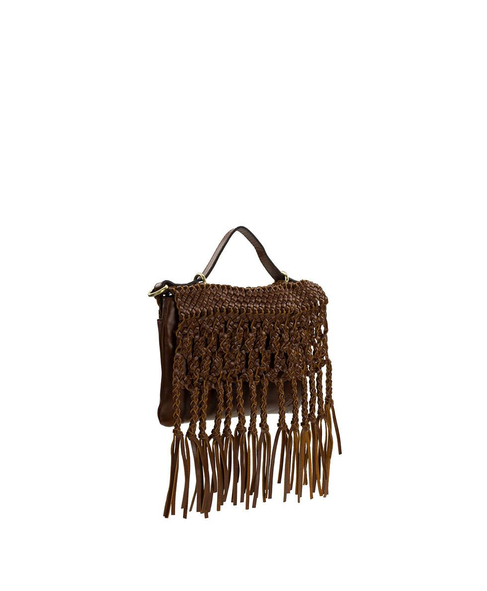 Female - Marit Braided Crossbody | Specialty Woven Leather | Cognac - cognac - by Patricia Nash - View 4 of 6