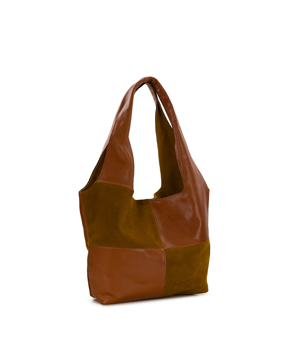 Female - Toni Tote | Suede and Rugged | Cognac - cognac - by Patricia Nash - View 4 of 5
