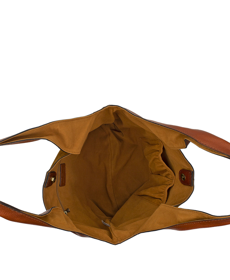 Female - Toni Tote | Suede and Rugged | Cognac - cognac - by Patricia Nash - View 5 of 5