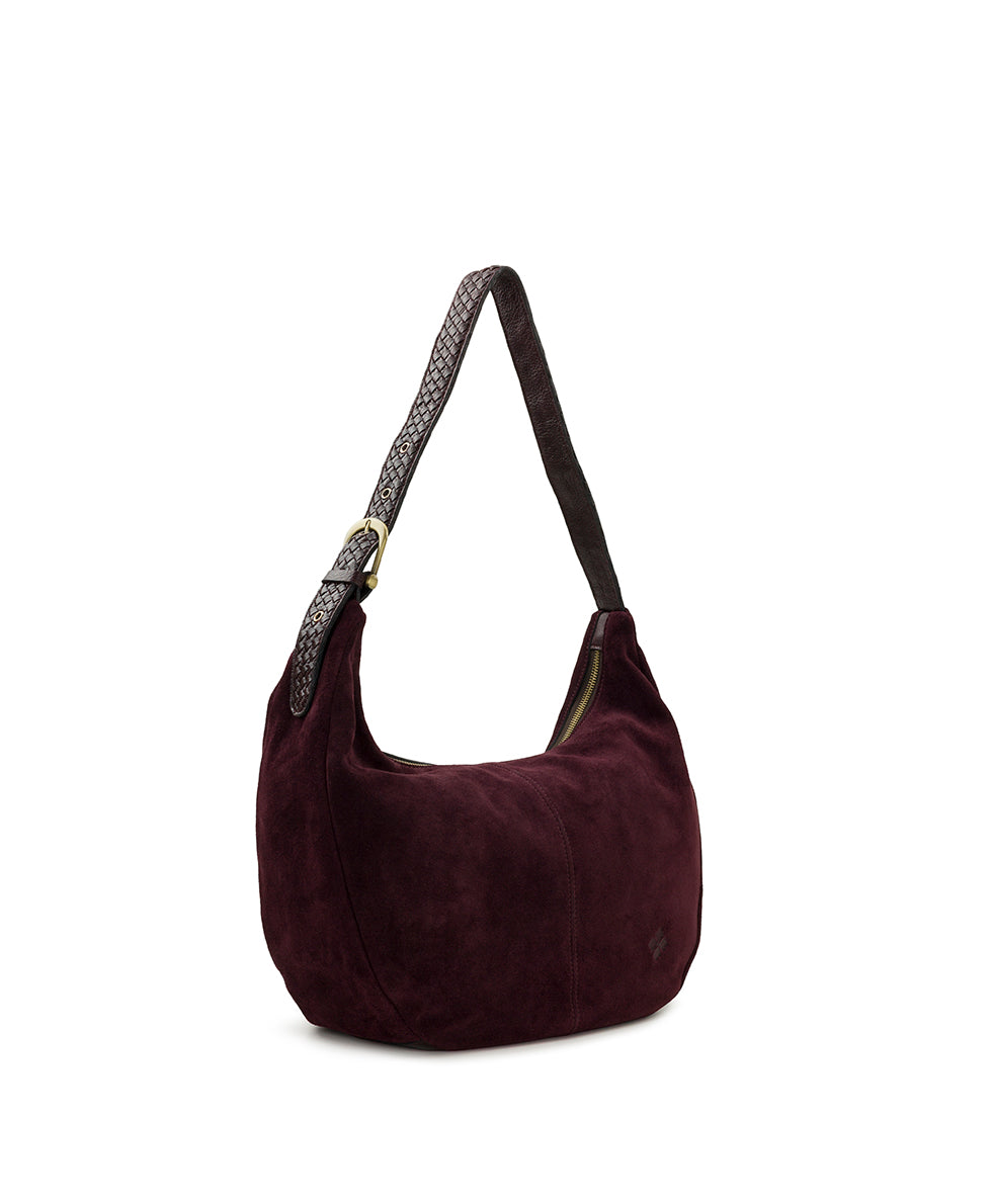 Female - Lou Hobo | Suede Leather | Plum - plum - by Patricia Nash - View 3 of 4