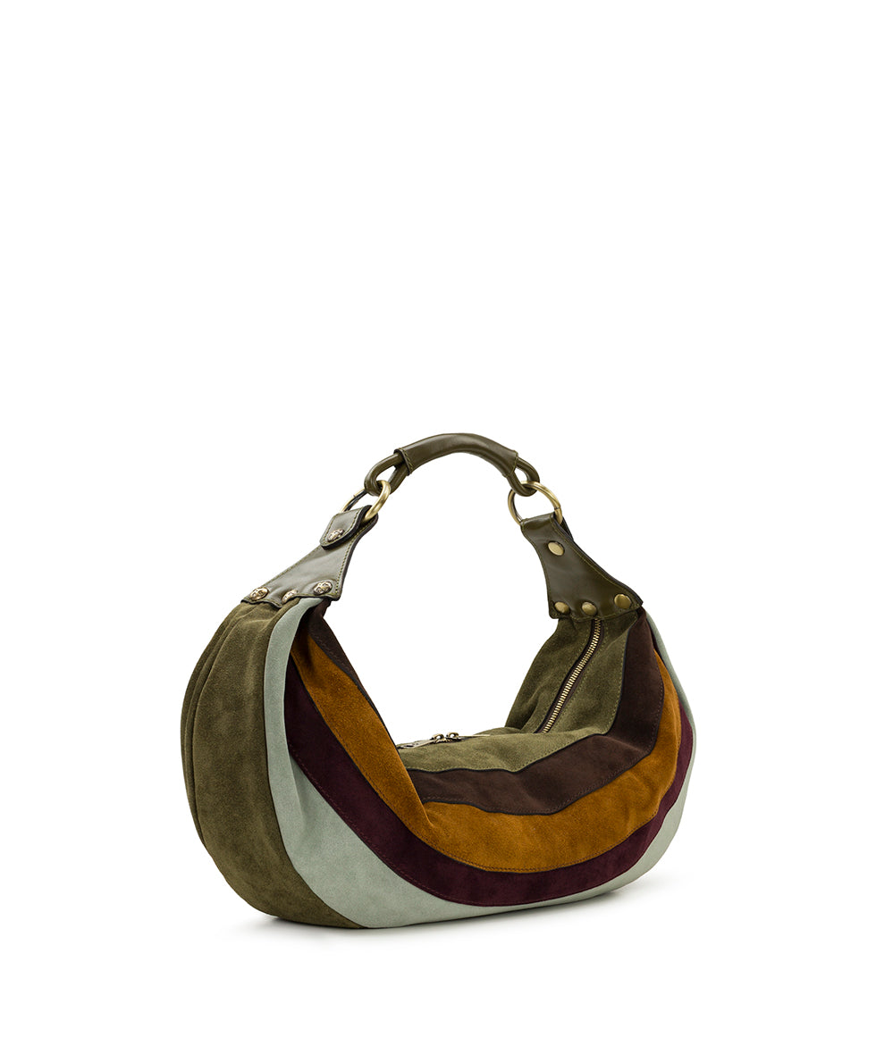 Female - Bente Hobo | Suede Colorblock | Olive - olive - by Patricia Nash - View 3 of 4