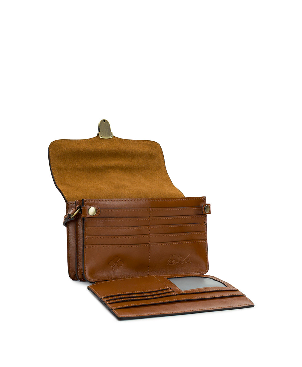 Female - Bianco Crossbody Organizer - Heritage - black - by Patricia Nash - View 10 of 13