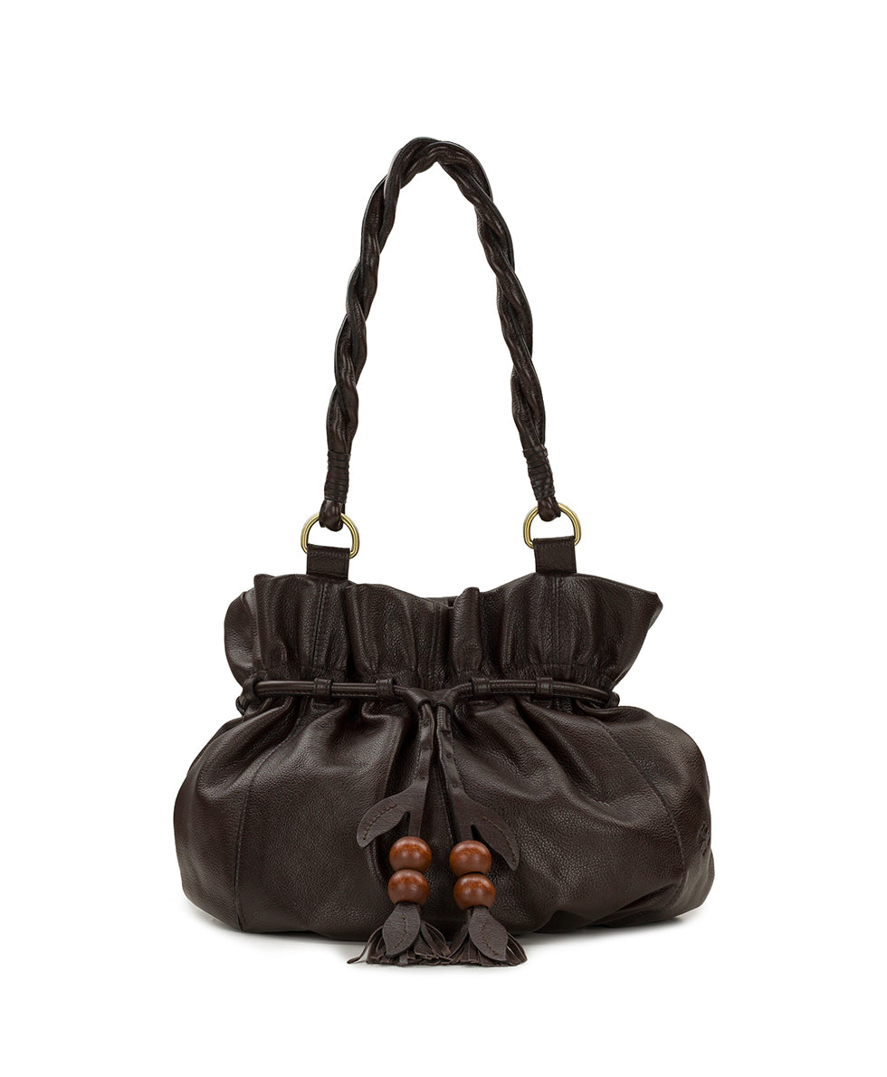 Female - Freja Drawstring | Rugged Natural Grain | Chocolate - chocolate - by Patricia Nash - View 1 of 5
