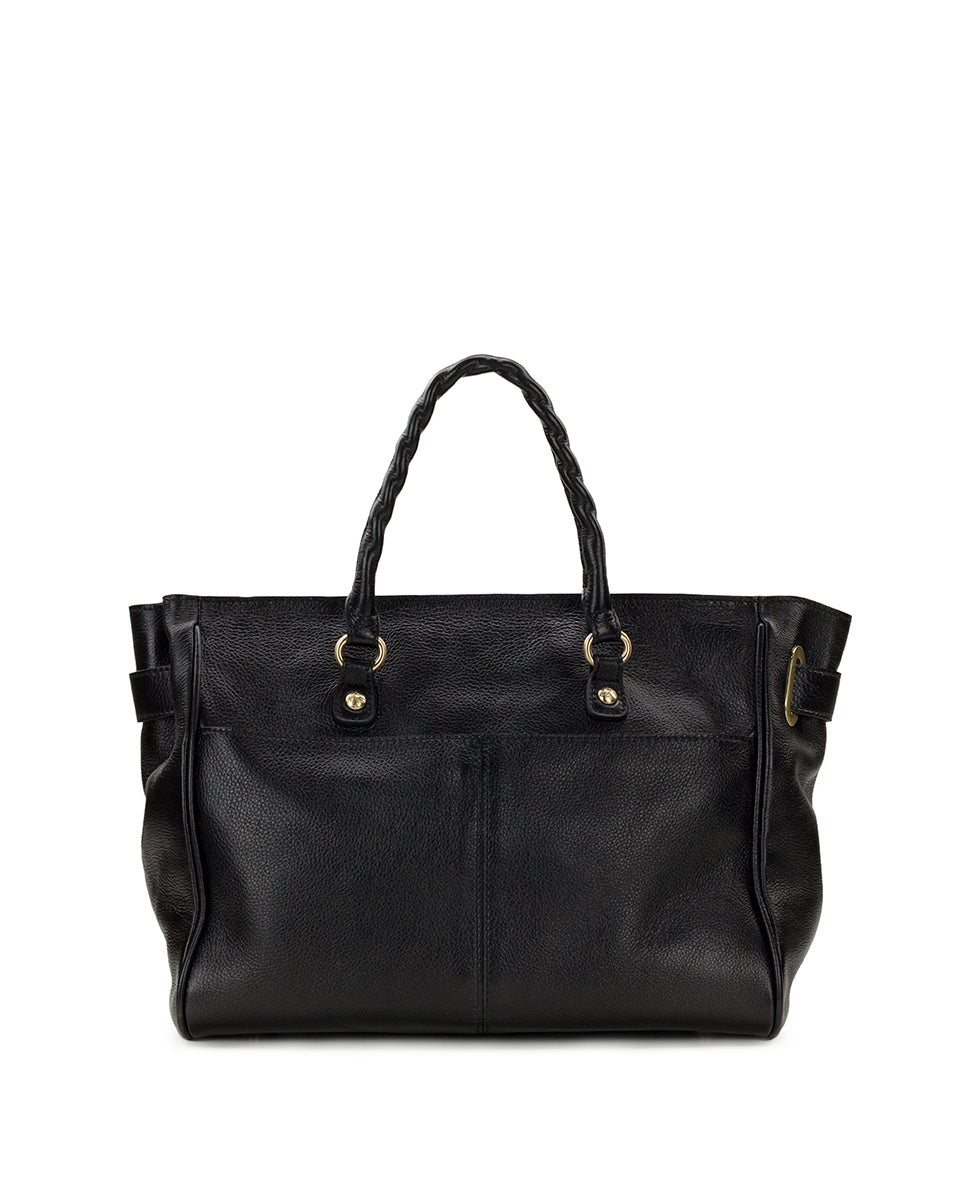Female - Kari Satchel | Rugged Natural Grain | Black - black - by Patricia Nash - View 2 of 4