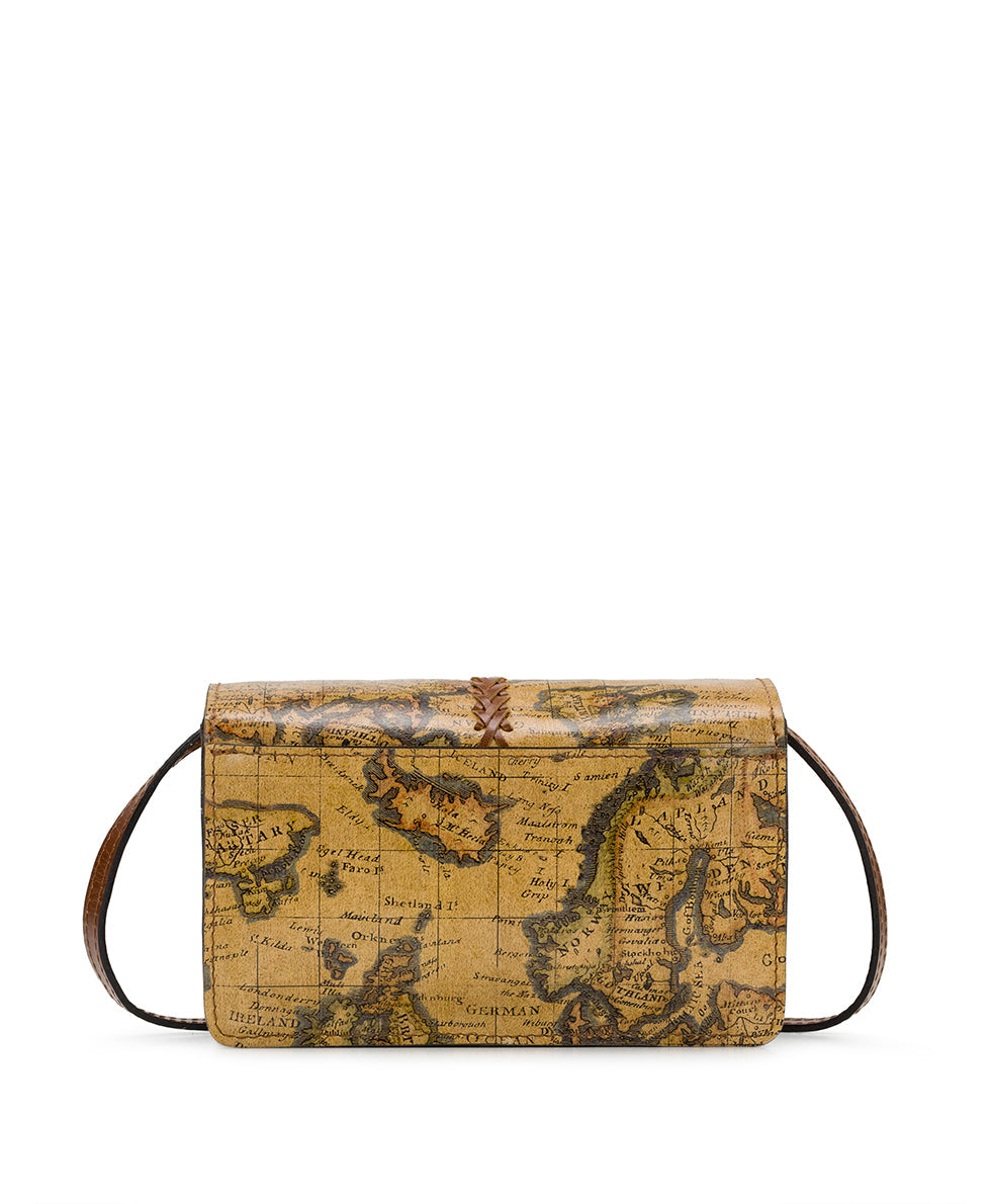 Bianco Crossbody Organizer - European Map