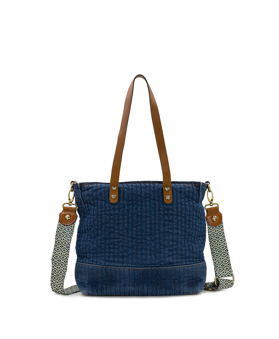 Female - Perugia Tote | Quilted Denim | Denim - denim - by Patricia Nash - View 1 of 4