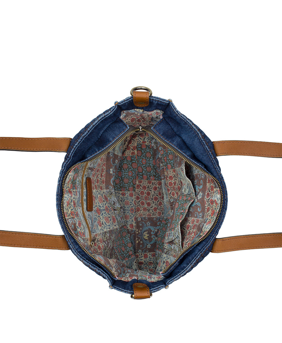Female - Perugia Tote | Quilted Denim | Denim - denim - by Patricia Nash - View 4 of 4
