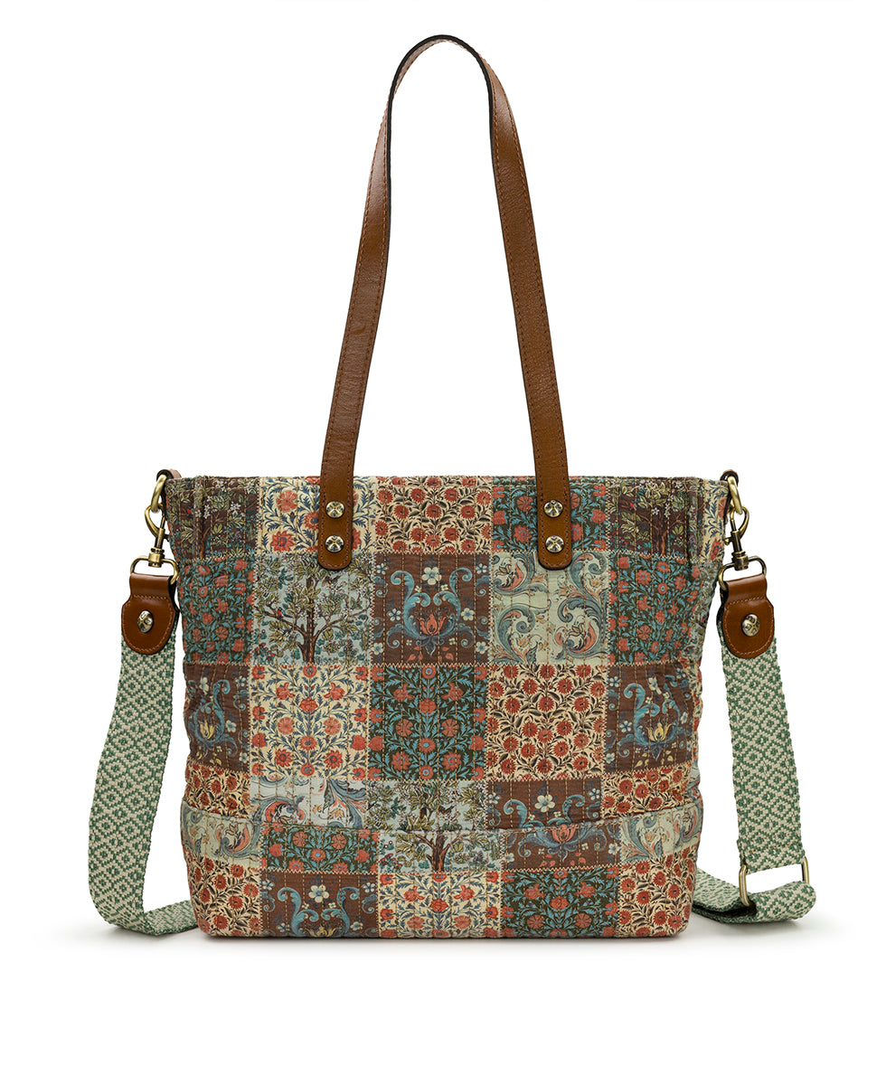 Female - Perugia Tote | Nordic Patchwork Cotton | Nordic Patchwork - nordic patchwork - by Patricia Nash - View 1 of 4