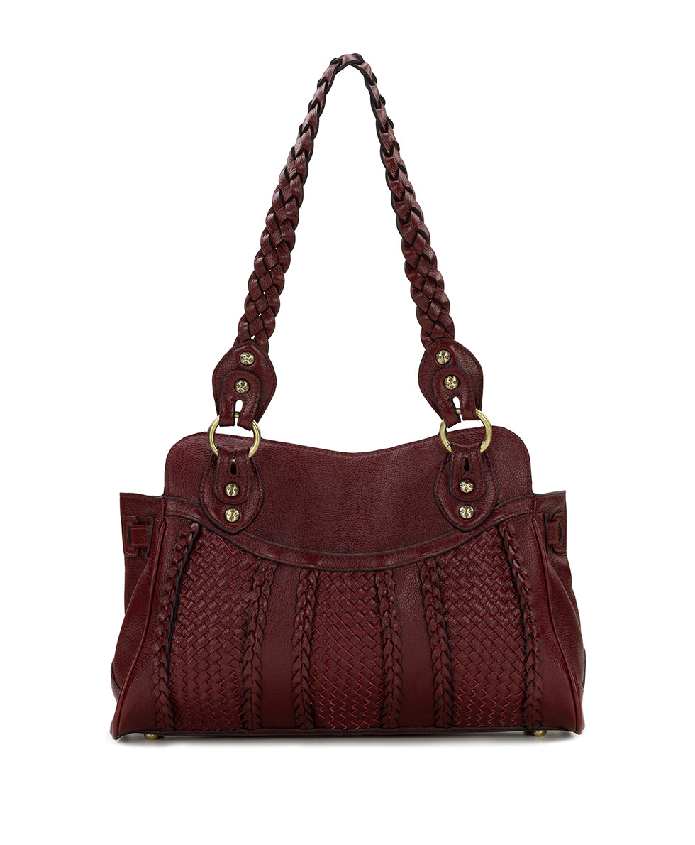 Female - Dalane Satchel | Rugged Natural Grain | Oxblood - oxblood - by Patricia Nash - View 2 of 4