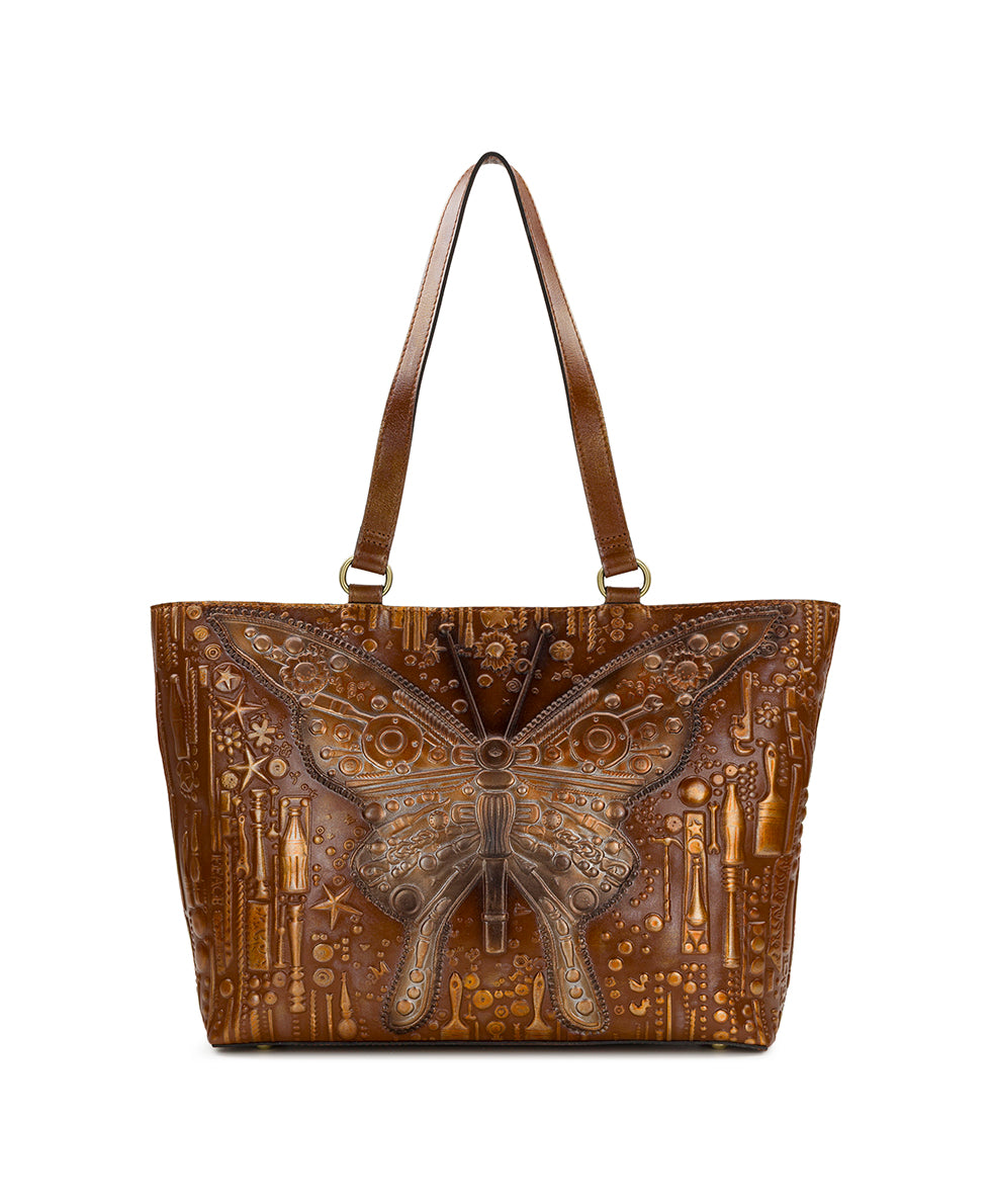 Female - Hailey Butterfly Tote - tooled butterfly - by Patricia Nash - View 1 of 4