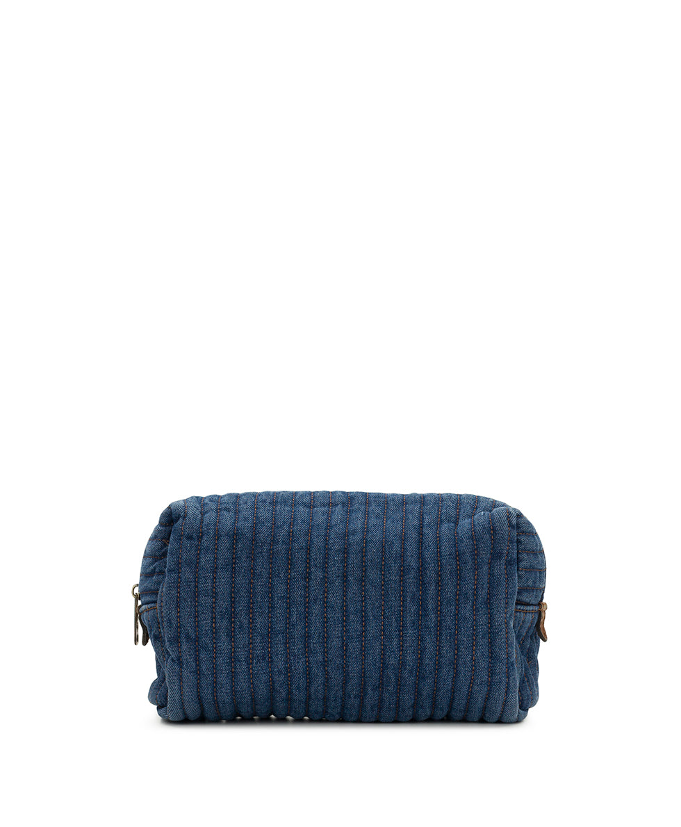 Female - Rune Cosmetic Case | Quilted Denim | Denim - denim - by Patricia Nash - View 1 of 4