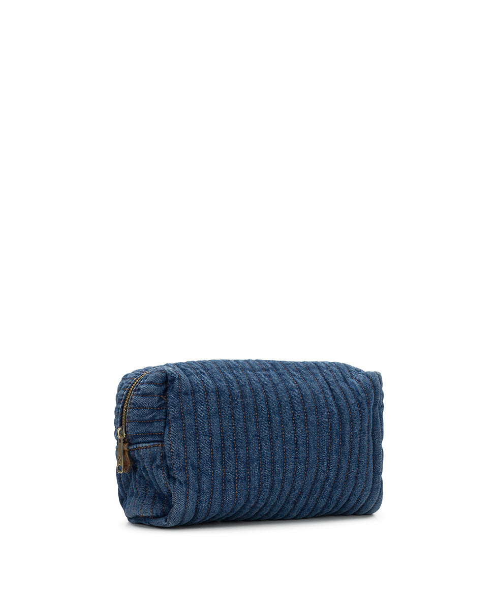 Female - Rune Cosmetic Case | Quilted Denim | Denim - denim - by Patricia Nash - View 3 of 4