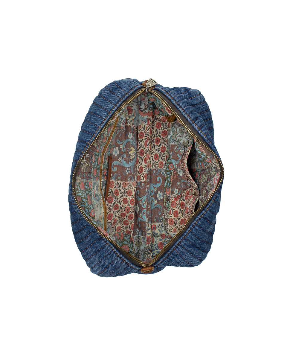 Female - Rune Cosmetic Case | Quilted Denim | Denim - denim - by Patricia Nash - View 4 of 4