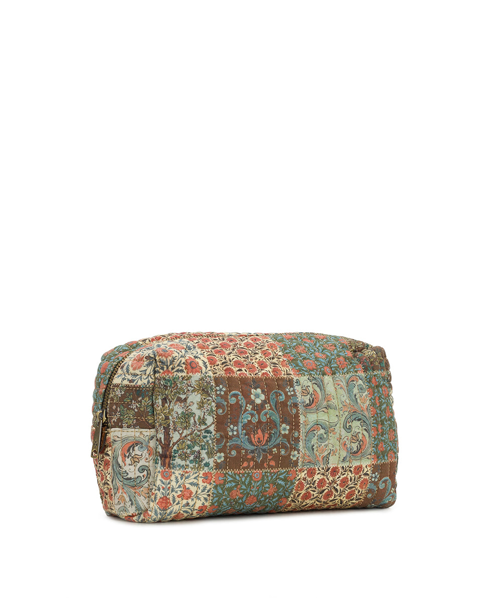 Female - Rune Cosmetic Case | Nordic Patchwork Cotton | Nordic Patchwork - nordic patchwork - by Patricia Nash - View 3 of 4