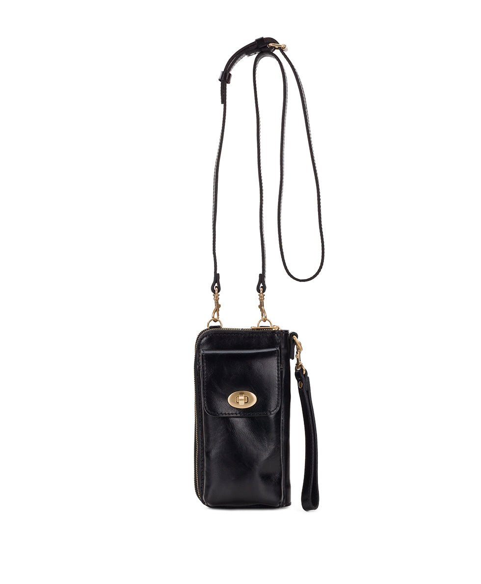 Female - Avery Phone Crossbody | Vintage Distressed | Black - black - by Patricia Nash - View 1 of 7