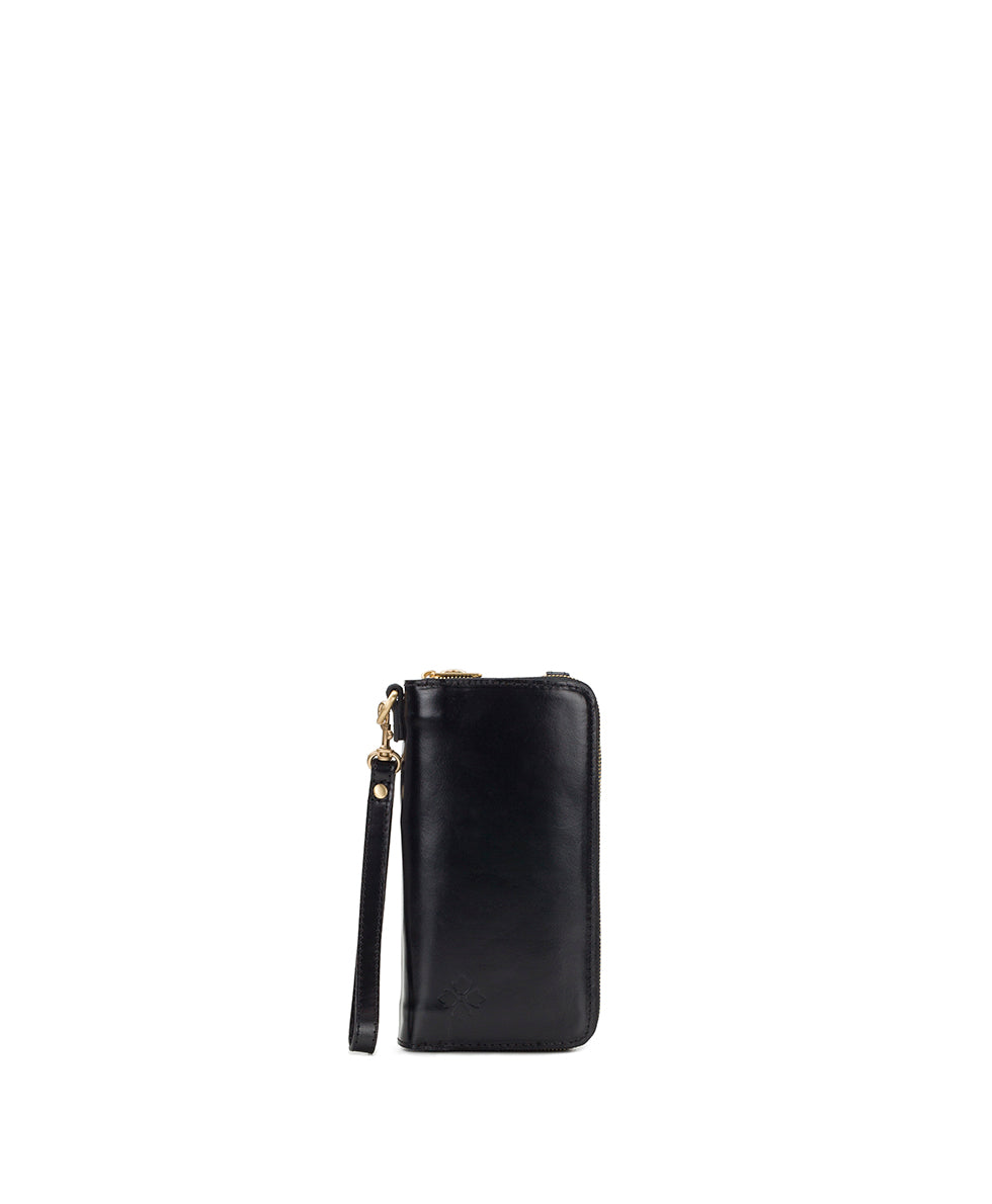 Female - Avery Phone Crossbody | Vintage Distressed | Black - black - by Patricia Nash - View 3 of 7