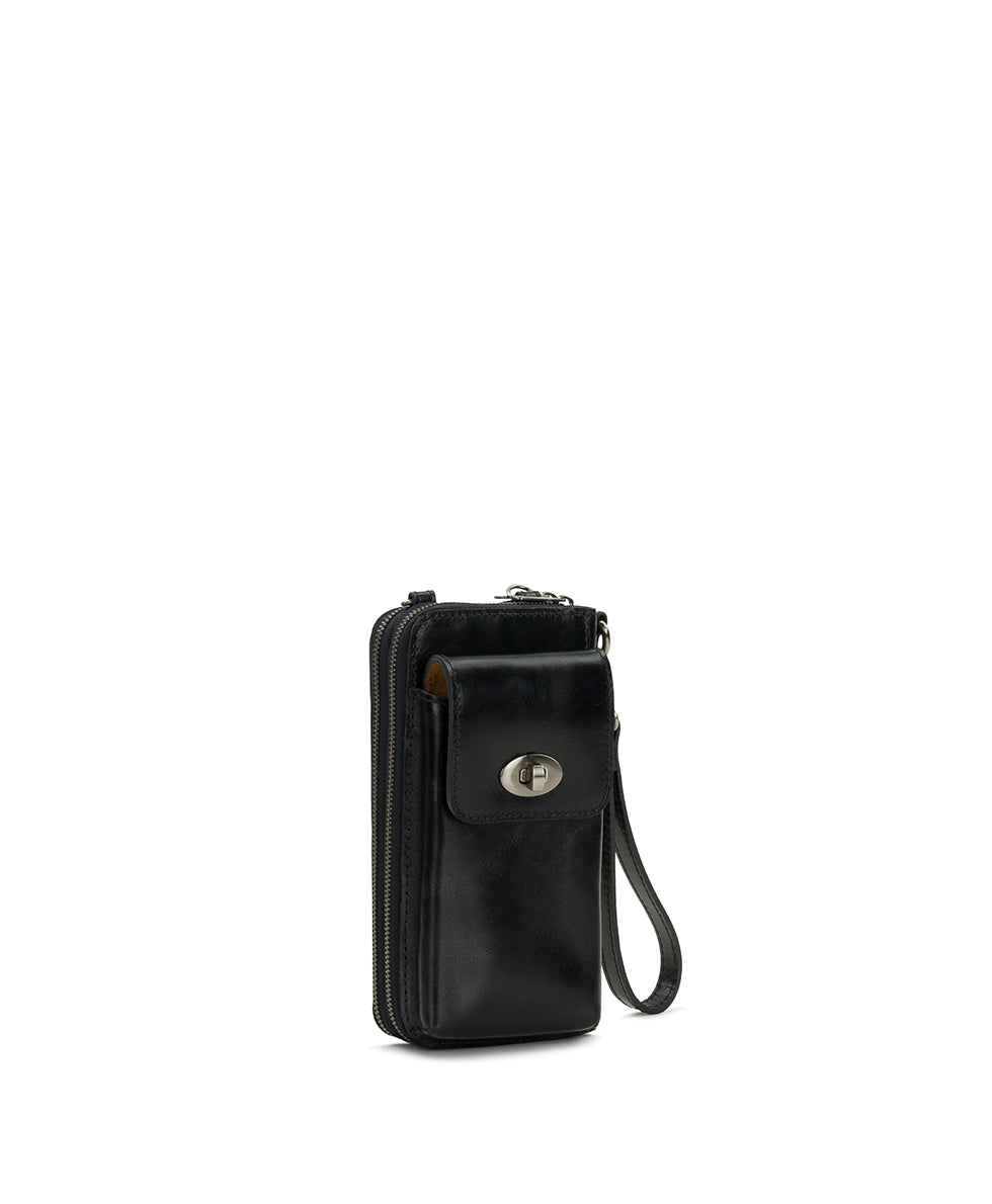 Female - Avery Phone Crossbody | Vintage Distressed | Black - black - by Patricia Nash - View 4 of 7