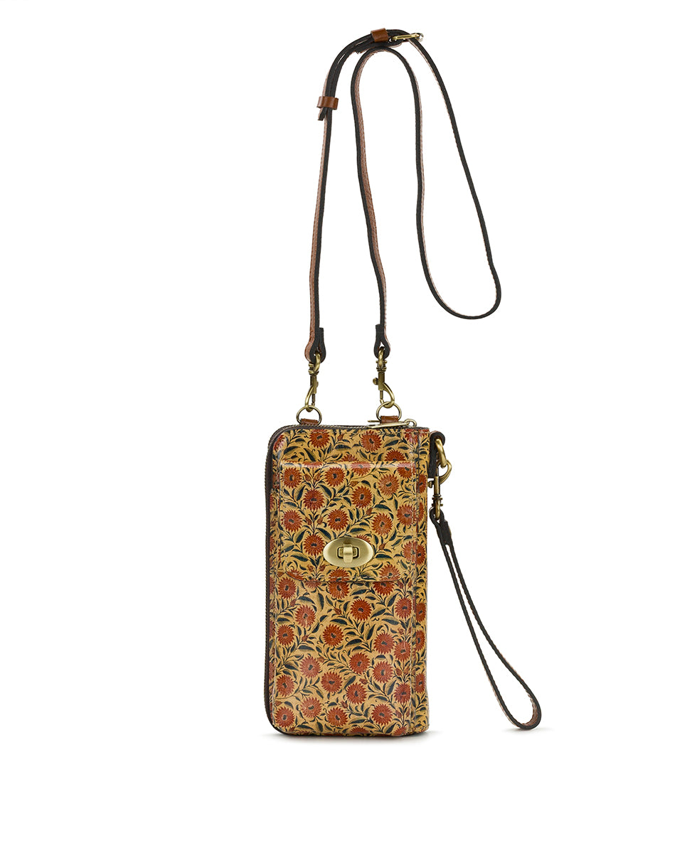Female - Avery Phone Crossbody | Scandi Antique | Scandi Antique Ochre - scandi antique ochre - by Patricia Nash - View 1 of 4
