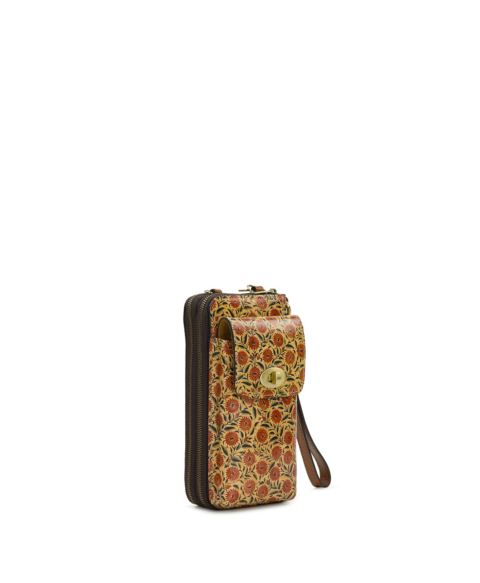 Female - Avery Phone Crossbody | Scandi Antique | Scandi Antique Ochre - scandi antique ochre - by Patricia Nash - View 3 of 4