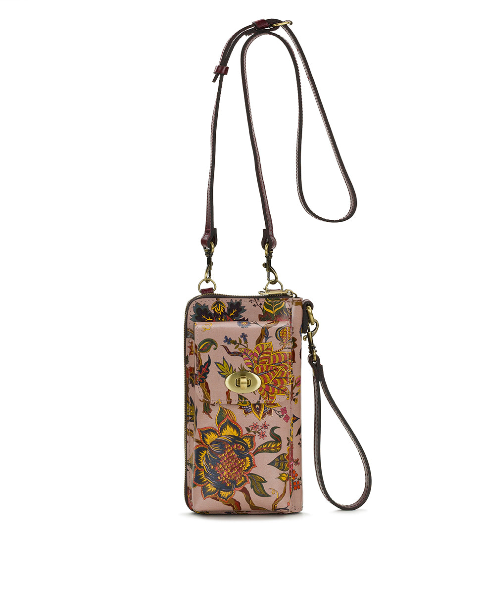 Female - Avery Phone Crossbody | Danish Floral Tapestry | Danish Floral Tapestry - danish floral tapestry - by Patricia Nash - View 1 of 4