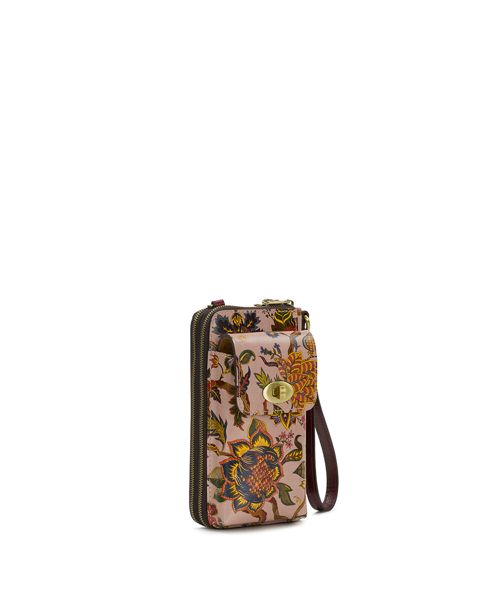 Female - Avery Phone Crossbody | Danish Floral Tapestry | Danish Floral Tapestry - danish floral tapestry - by Patricia Nash - View 3 of 4