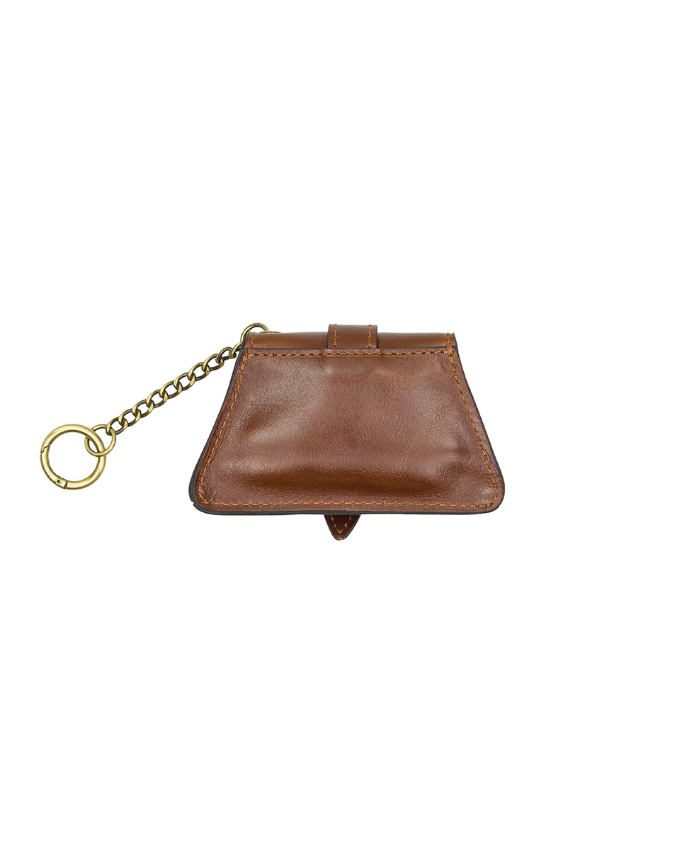Female - Anya Satchel With Hang Off | Suede Leather | Cognac - cognac - by Patricia Nash - View 7 of 8