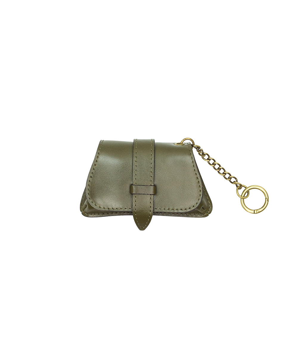 Female - Anya Satchel With Hang Off | Suede Leather | Olive - cognac - by Patricia Nash - View 6 of 8