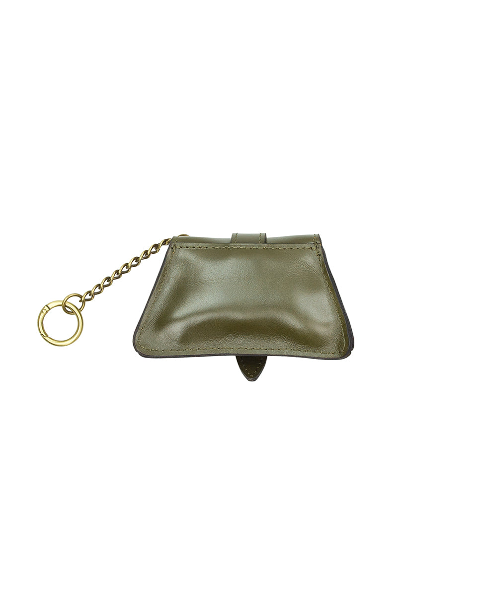 Female - Anya Satchel With Hang Off | Suede Leather | Olive - cognac - by Patricia Nash - View 7 of 8