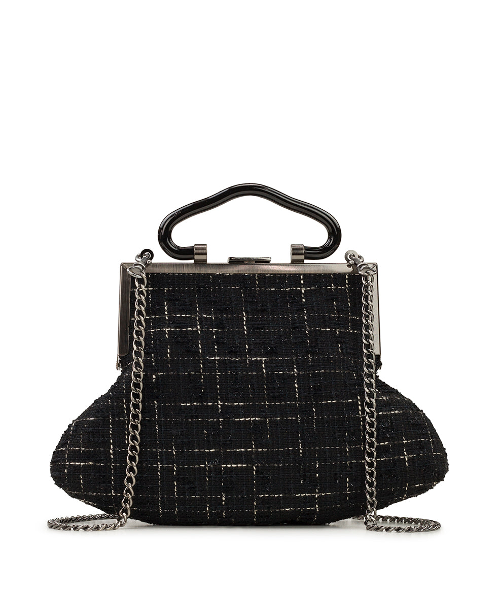 Almarza Frame Bag - Glitter Plaid - black - by Patricia Nash - View 1 of 5