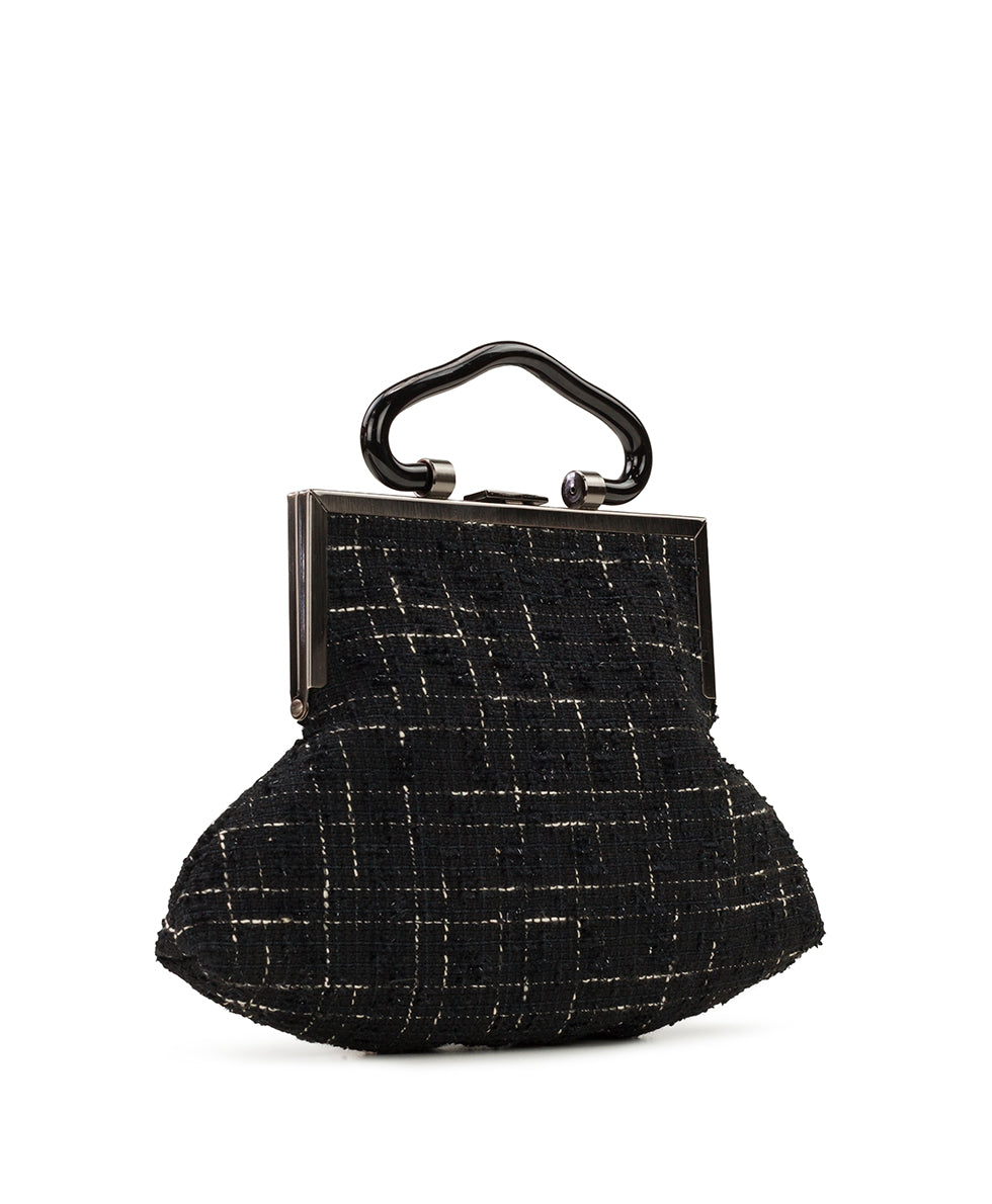 Almarza Frame Bag - Glitter Plaid - black - by Patricia Nash - View 3 of 5