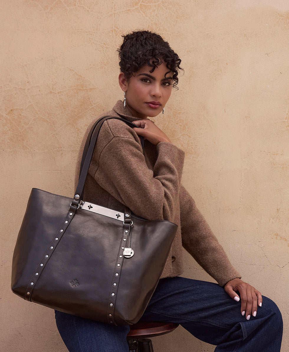 Female - Benvenuto Tote - Vintage Distressed Leather - oxblood - by Patricia Nash - View 11 of 14