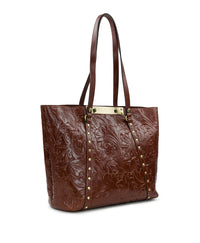 Benvenuto Tote - Vintage Vegetable Tanned Tooled