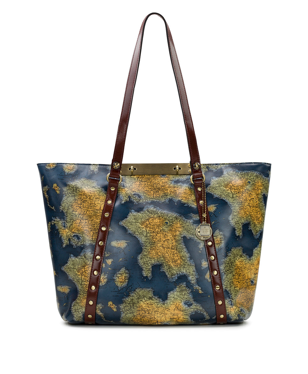 Female - Benvenuto Tote - Greek Map - greek map - by Patricia Nash - View 1 of 6