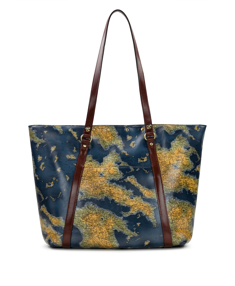 Female - Benvenuto Tote - Greek Map - greek map - by Patricia Nash - View 2 of 6