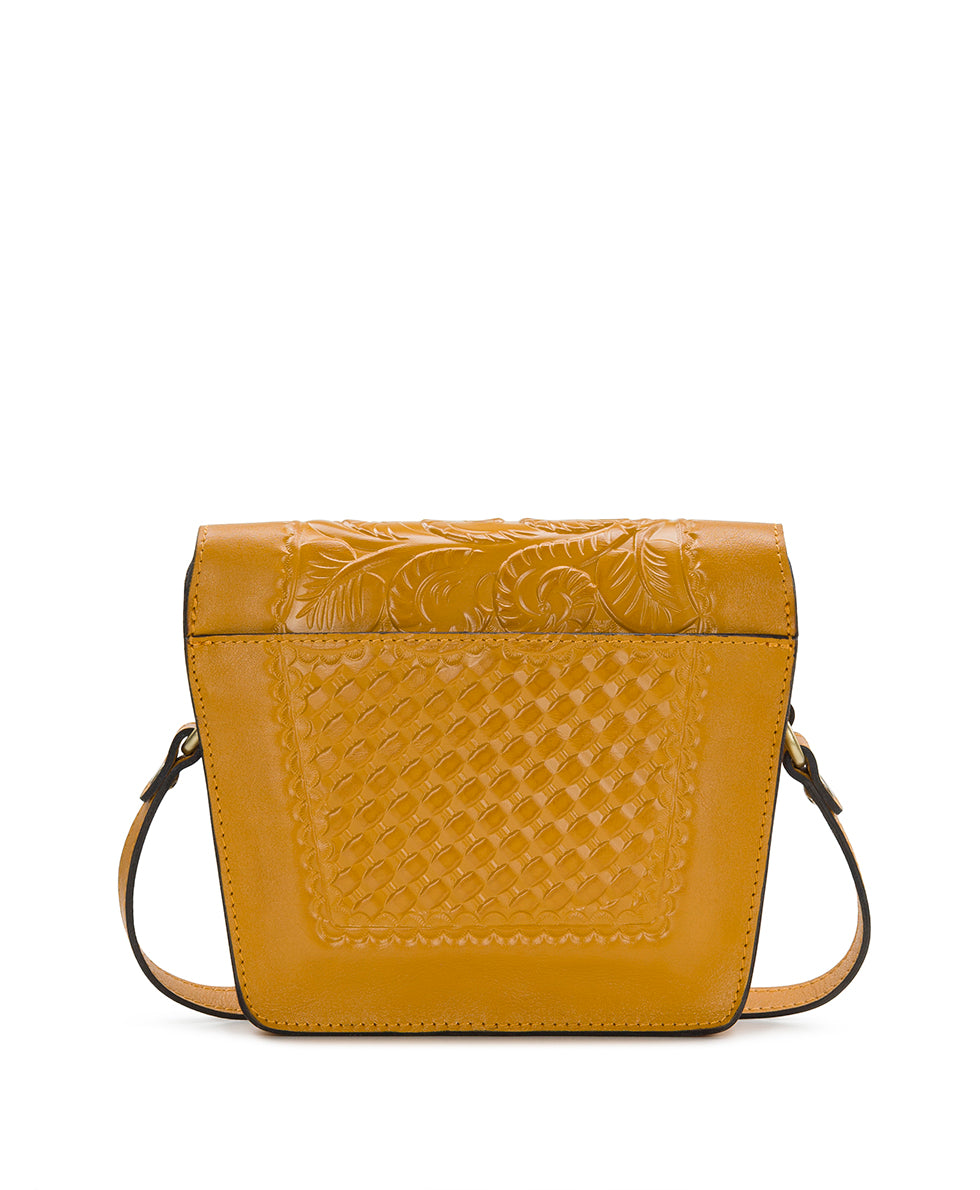 Female - Marciana Flap Crossbody - Burnished Tooled Colors - tan - by Patricia Nash - View 9 of 43