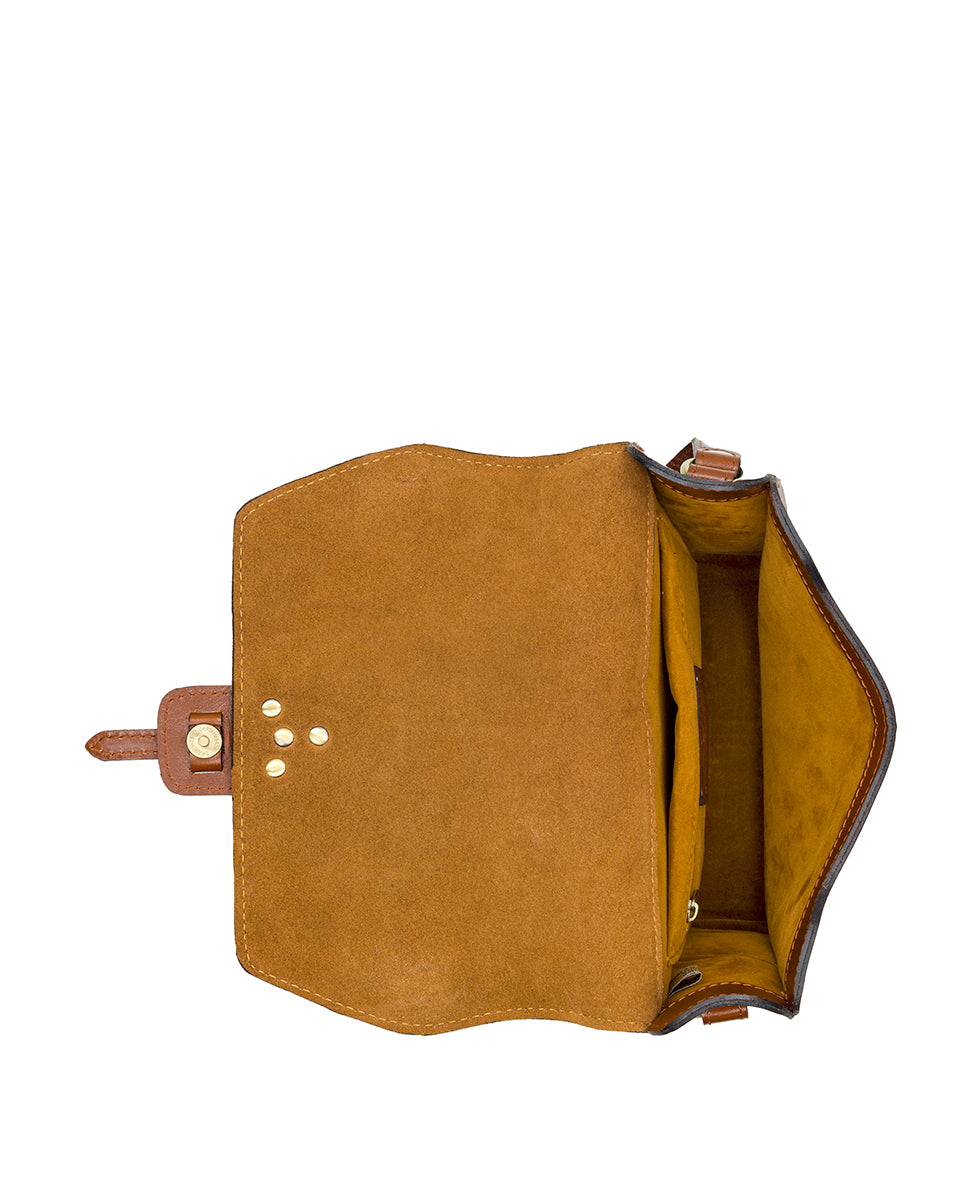 Female - Marciana Flap Crossbody - Burnished Tooled Colors - tan - by Patricia Nash - View 5 of 7