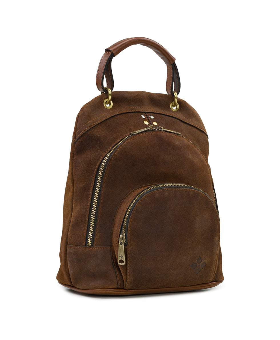 Alencon Backpack - Garment Washed Burnished Suede - whiskey - by Patricia Nash - View 3 of 6