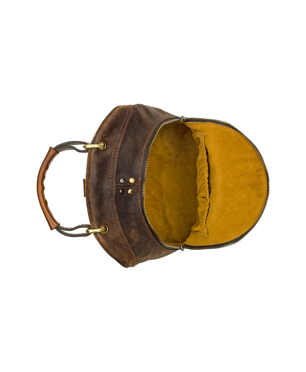 Alencon Backpack - Garment Washed Burnished Suede - whiskey - by Patricia Nash - View 4 of 6